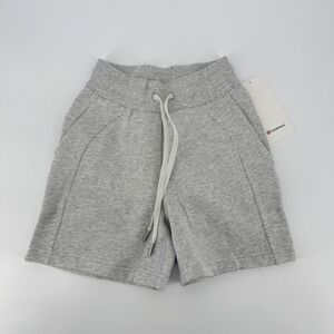 Lululemon Scuba High-Rise Short 5" Heathered Core Ultra Light Grey‎ LW7CUTS Sz 0
